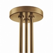 Modway Stellar 3-Light Metal and Glass Semi-Flush Ceiling Light in Opal/Brass