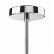 Modway Stellar 5-Light Metal and Glass Chandelier in Opal/Polished Nickel