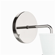 Modway Starlight 1-Light Fabric Wall Sconce in White/Polished Nickel