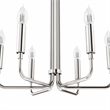 Modway Rekindle 6-Light Iron Metal Chandelier in Polished Nickel