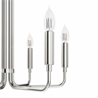 Modway Rekindle 6-Light Iron Metal Chandelier in Polished Nickel
