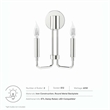 Modway Rekindle 2-Light Iron Metal Wall Sconce in Polished Nickel