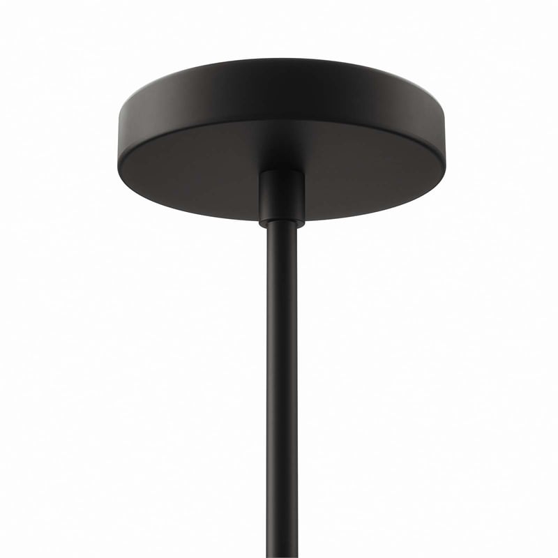 Modway Penrose 6-Light Modern Style Metal Chandelier in Black