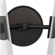 Modway Beacon 2-Light Metal and Glass Wall Sconce in Clear/Black
