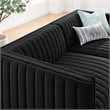 Modway Conjure Channel Tufted Performance Velvet Loveseat in Gold/Black
