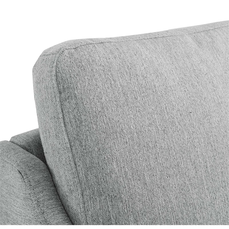 Modway Corland Upholstered Fabric and Metal Armchair in Light Gray