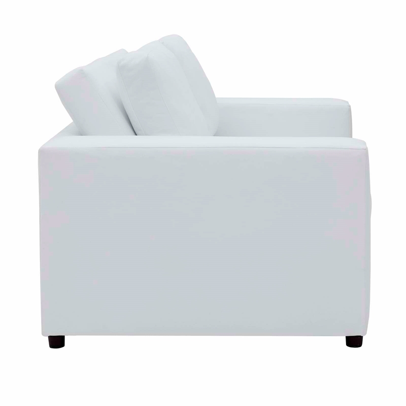 Modway Avendale Modern Style Performance Velvet Loveseat in Dove/White