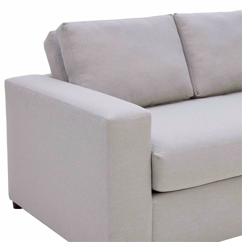 Modway Avendale Linen Blend and Polyester Fabric Loveseat in Flint Gray