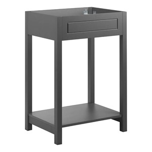 Modway Altura 24&quot MDF and Particleboard Bathroom Vanity Cabinet in Gray