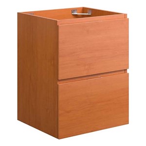 Modway Scenic 18&quot Melamine Wall-Mount Bathroom Vanity Cabinet in Cherry/Walnut