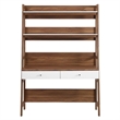 Modway Bixby Particleboard and MDF Office Desk in Walnut/White