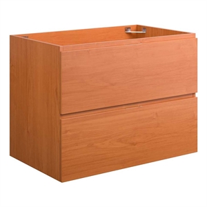 Modway Scenic 30&quot Melamine Wall-Mount Bathroom Vanity Cabinet in Cherry/Walnut