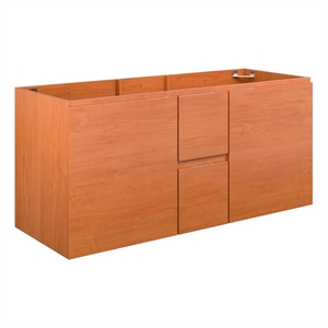 Modway Scenic 48&quot Melamine Bathroom Vanity Cabinet in Cherry/Walnut