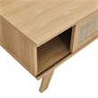 Modway Soma Modern Style Natural Rattan and MDF Wood Coffee Table in Oak