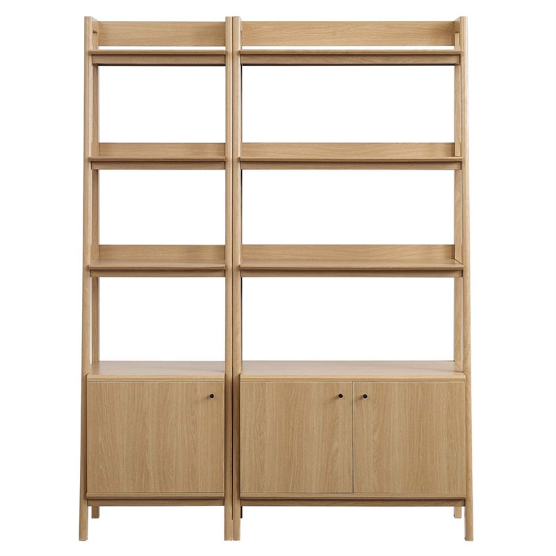 Modway Bixby Particleboard and MDF Bookshelves in Oak (Set of 2)