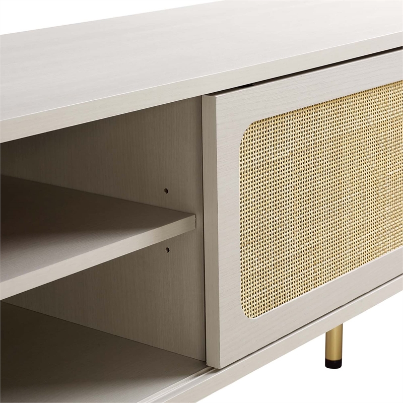 Modway Cambria Rattan and Particleboard TV Stand for TVs up to 60