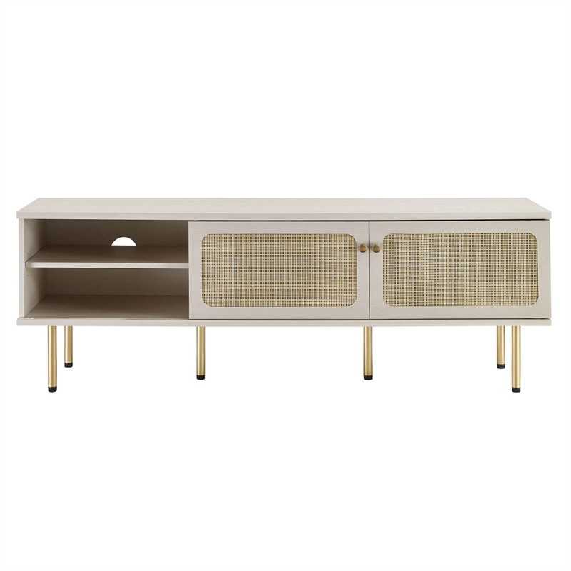 Modway Cambria Rattan and Particleboard TV Stand for TVs up to 60