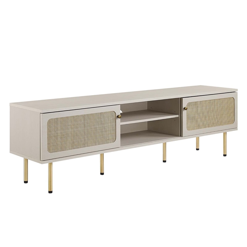 Modway Cambria Rattan and Particleboard TV Stand for TVs up to 70