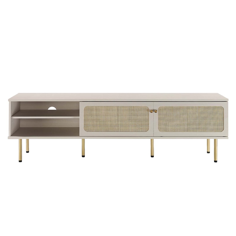 Modway Cambria Rattan and Particleboard TV Stand for TVs up to 70