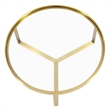 Modway Relay Modern Style Glass and Stainless Steel Coffee Table in Gold