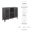 Modway Render Particleboard and Laminate Bar Cabinet in Charcoal