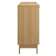 Modway Render Modern Style Particleboard and Laminate Bar Cabinet in Oak