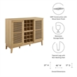 Modway Render Modern Style Particleboard and Laminate Bar Cabinet in Oak