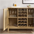 Modway Render Modern Style Particleboard and Laminate Bar Cabinet in Oak