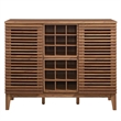 Modway Render Particleboard and Laminate Bar Cabinet in Walnut