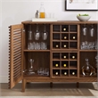 Modway Render Particleboard and Laminate Bar Cabinet in Walnut
