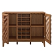 Modway Render Particleboard and Laminate Bar Cabinet in Walnut