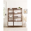 Modway Bixby Particleboard and MDF Bookshelves in Walnut/White (Set of 2)
