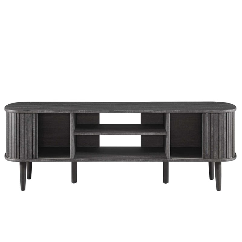 Modway Contour Rubberwood and MDF Wood TV Stand for TVs up to 60
