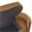 Modway Nebula Upholstered Performance Velvet Bench in Cognac Brown