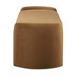 Modway Nebula Upholstered Performance Velvet Bench in Cognac Brown