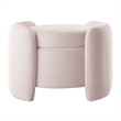 Modway Nebula Upholstered Performance Velvet Ottoman in Pink