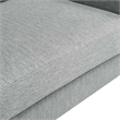 Modway Corland Upholstered Fabric and Metal Loveseat in Light Gray