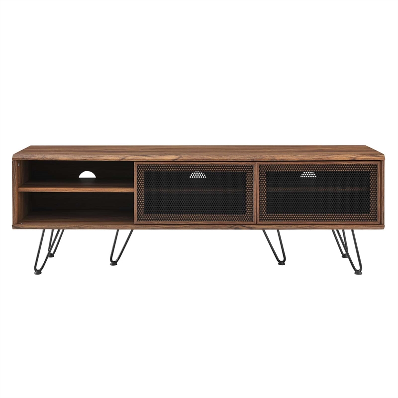 Modway Nomad Modern Wood Grain Laminate TV Stand for TVs up to 65