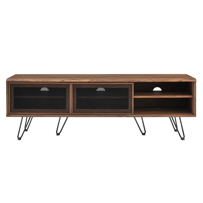 Modway Nomad Modern Wood Grain Laminate TV Stand for TVs up to 65