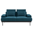 Modway Proximity Upholstered Polyester Fabric Loveseat in Azure Blue