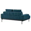 Modway Proximity Upholstered Polyester Fabric Loveseat in Azure Blue