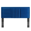 Modway Believe Modern Style Channel Tufted Velvet Twin Headboard in Navy