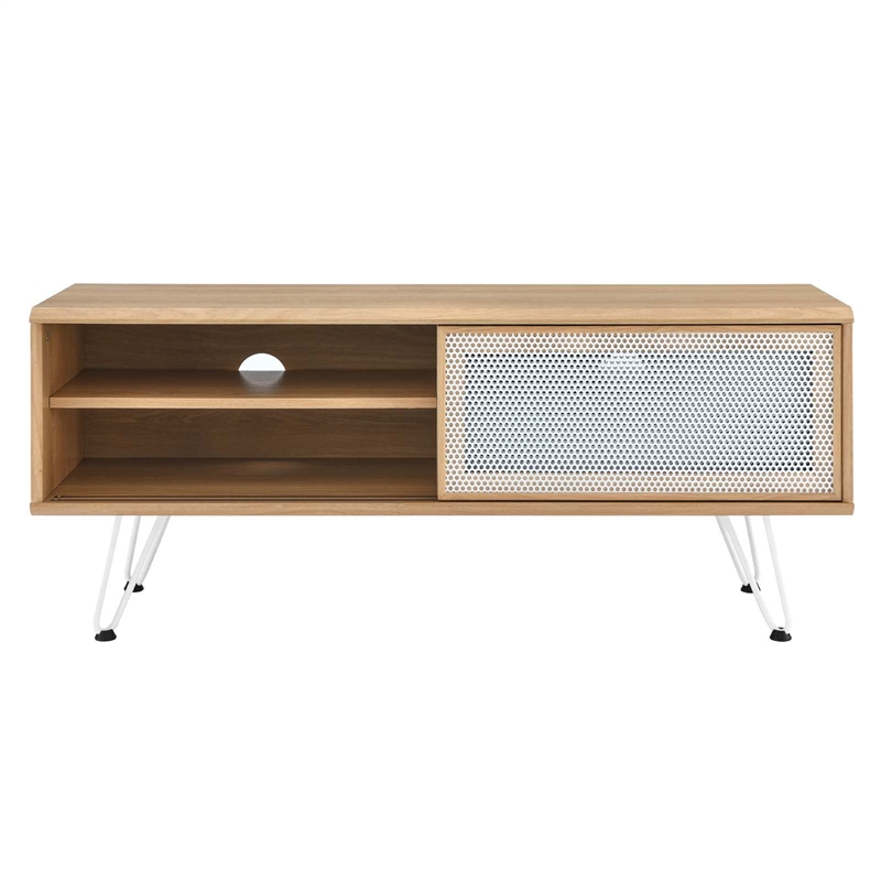 Modway Nomad Modern Wood Grain Laminate TV Stand for TVs up to 52