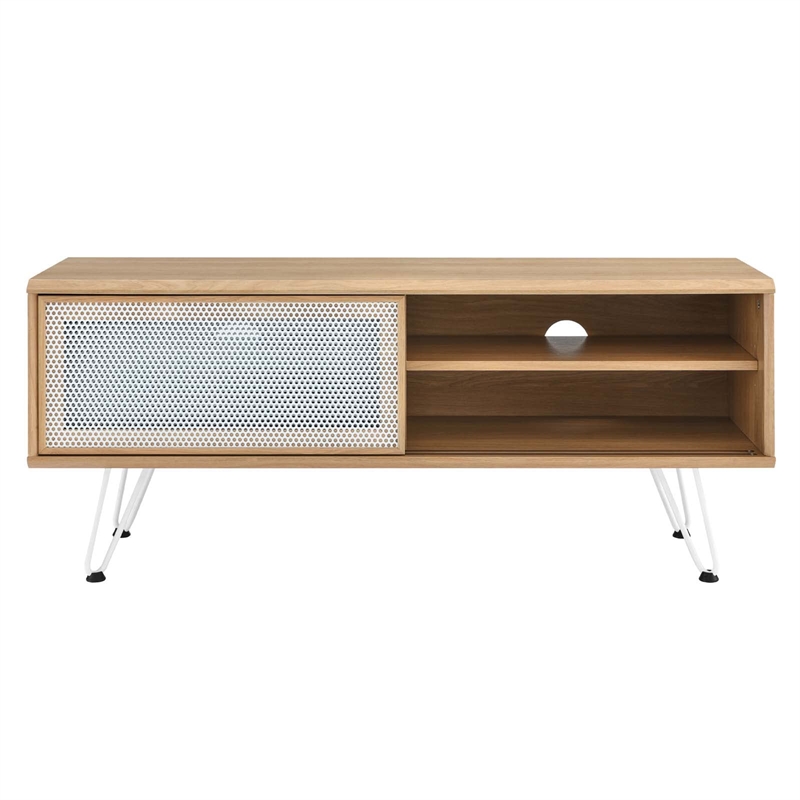 Modway Nomad Modern Wood Grain Laminate TV Stand for TVs up to 52