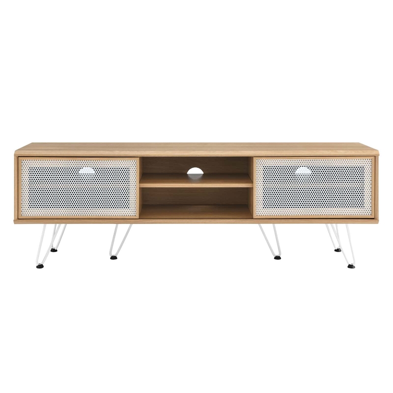 Modway Nomad Modern Wood Grain Laminate TV Stand for TVs up to 65