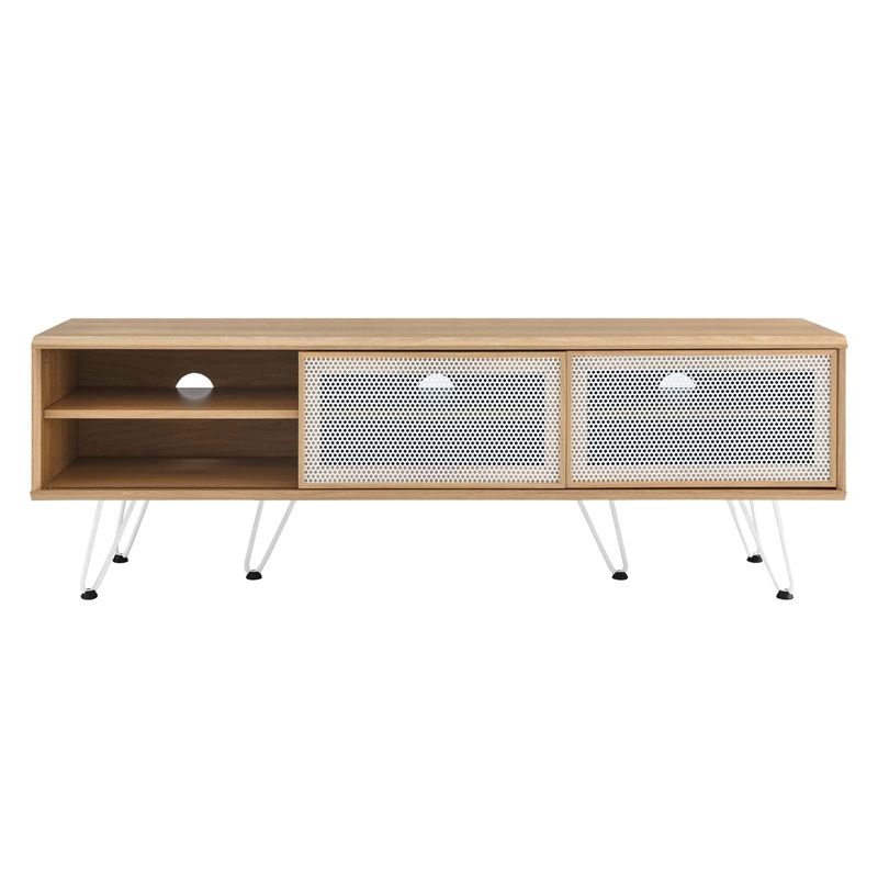 Modway Nomad Modern Wood Grain Laminate TV Stand for TVs up to 65