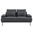 Modway Proximity Upholstered Polyester Fabric Loveseat in Charcoal