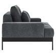 Modway Proximity Upholstered Polyester Fabric Loveseat in Charcoal