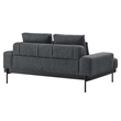 Modway Proximity Upholstered Polyester Fabric Loveseat in Charcoal