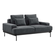 Modway Proximity Upholstered Polyester Fabric Loveseat in Charcoal